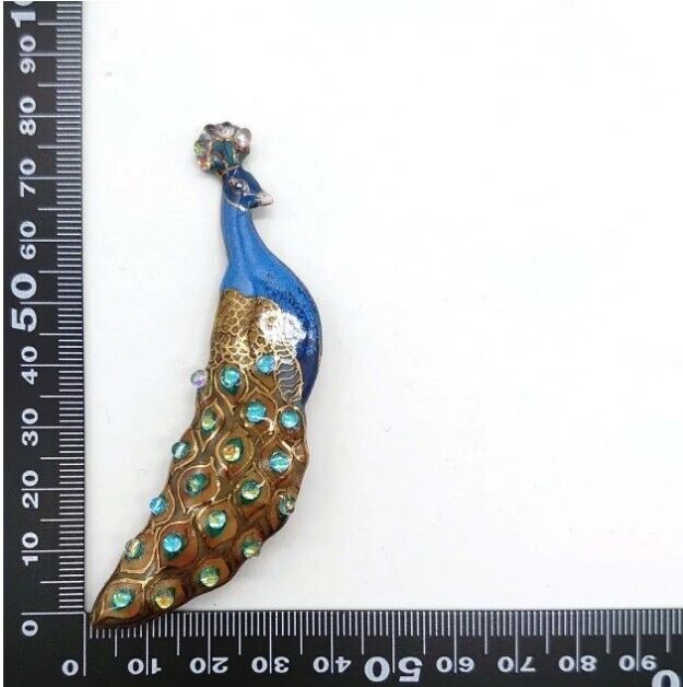 Peacock - Japanese cloisonné enamel Pin Brooch Made-to-order NEW