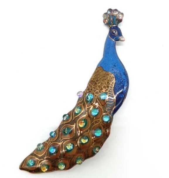 Peacock - Japanese cloisonné enamel Pin Brooch Made-to-order NEW