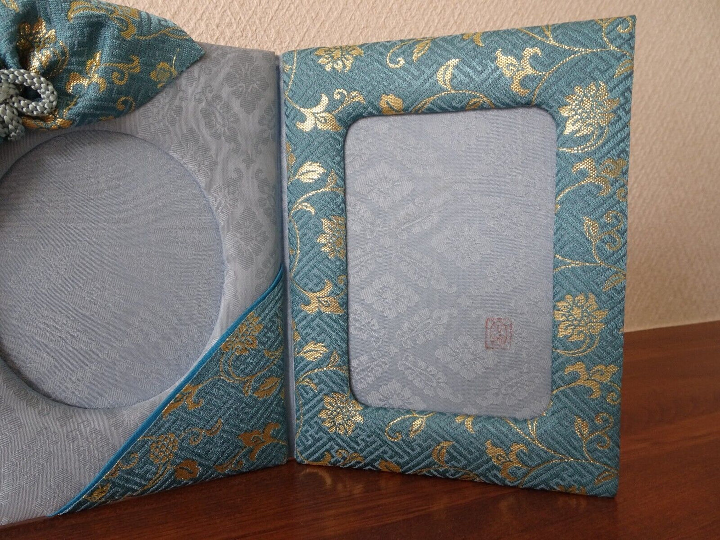 Mari Photo Frames Vintage Kimono Photo Frame Blue Small Double 12.5 x 16.5cm