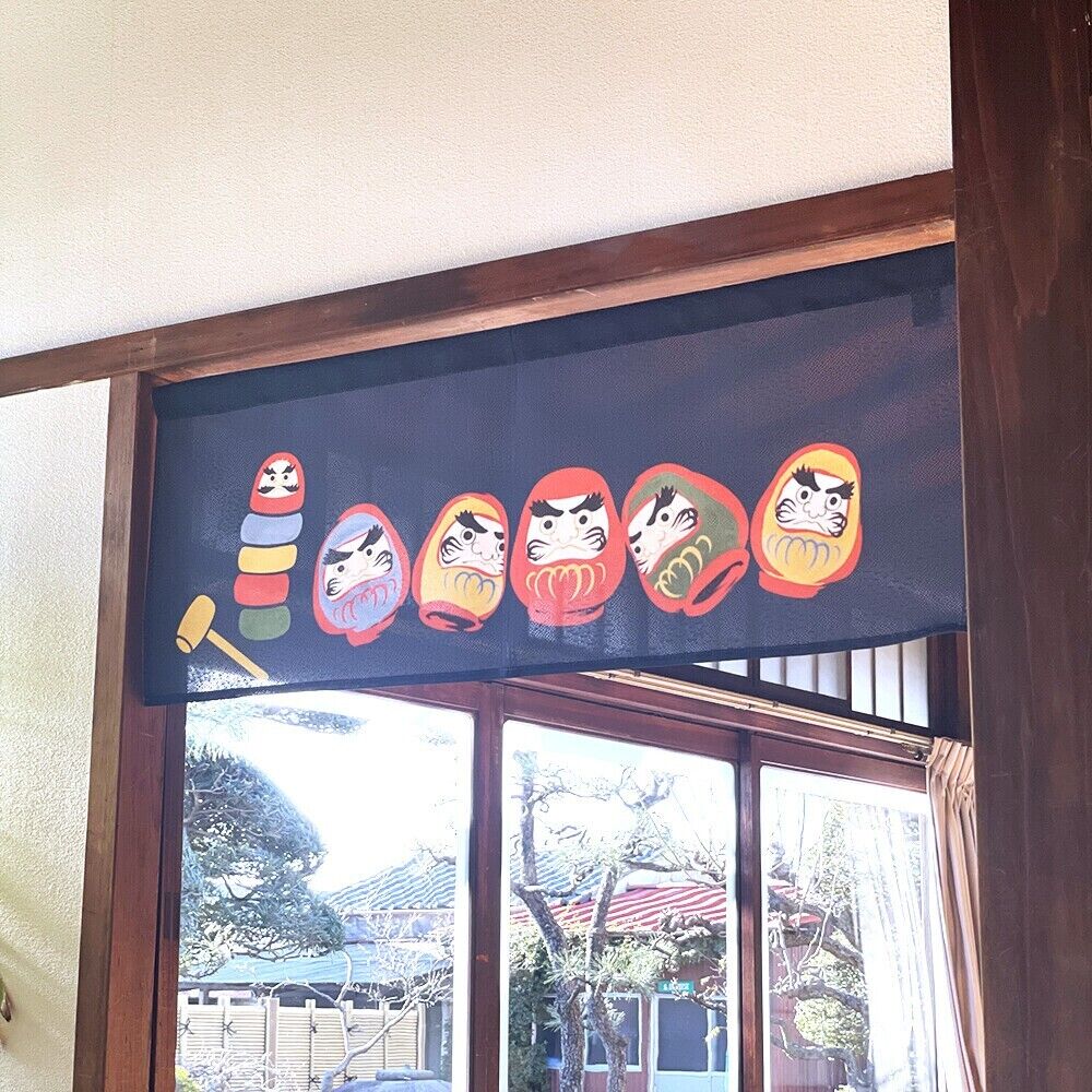 Made to Order Extra Short Japanese Noren Door Curtain Resilient Daruma