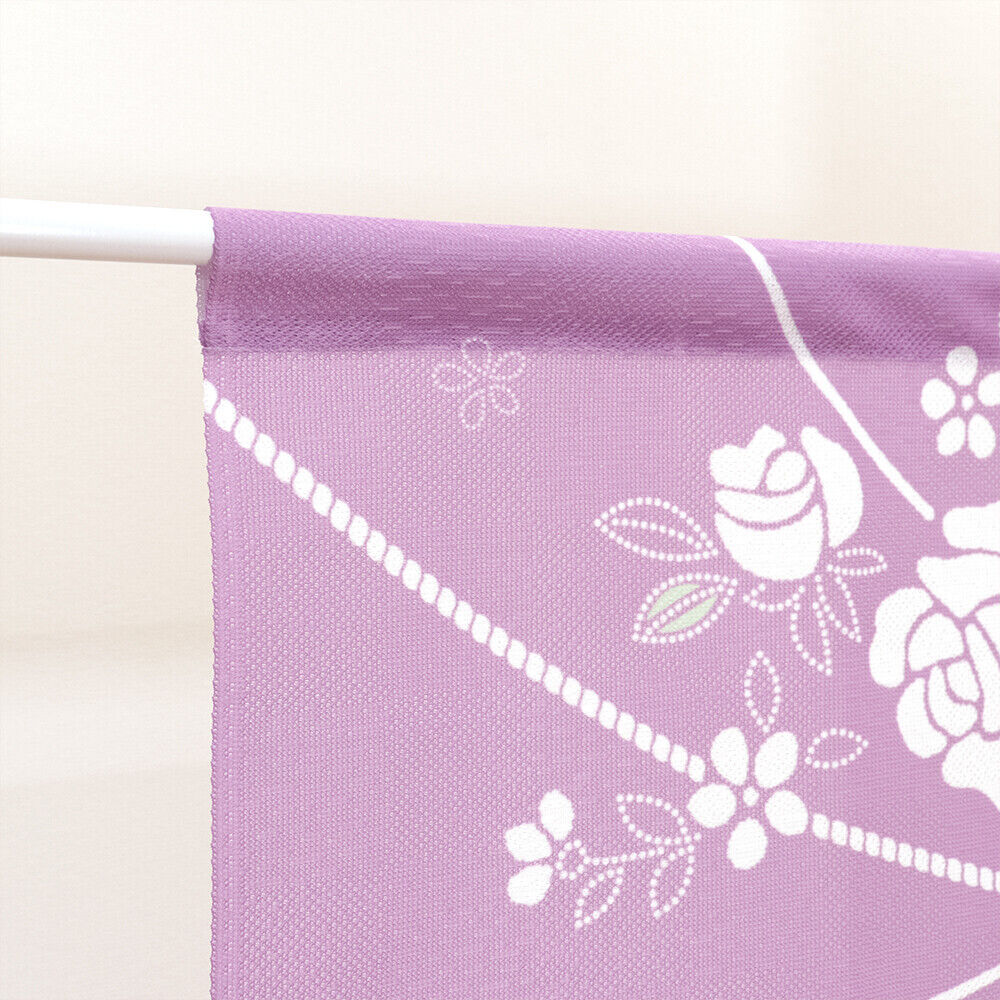 Made to Order Extra Short Size Japanese Noren Door Curtain Twisting Rose