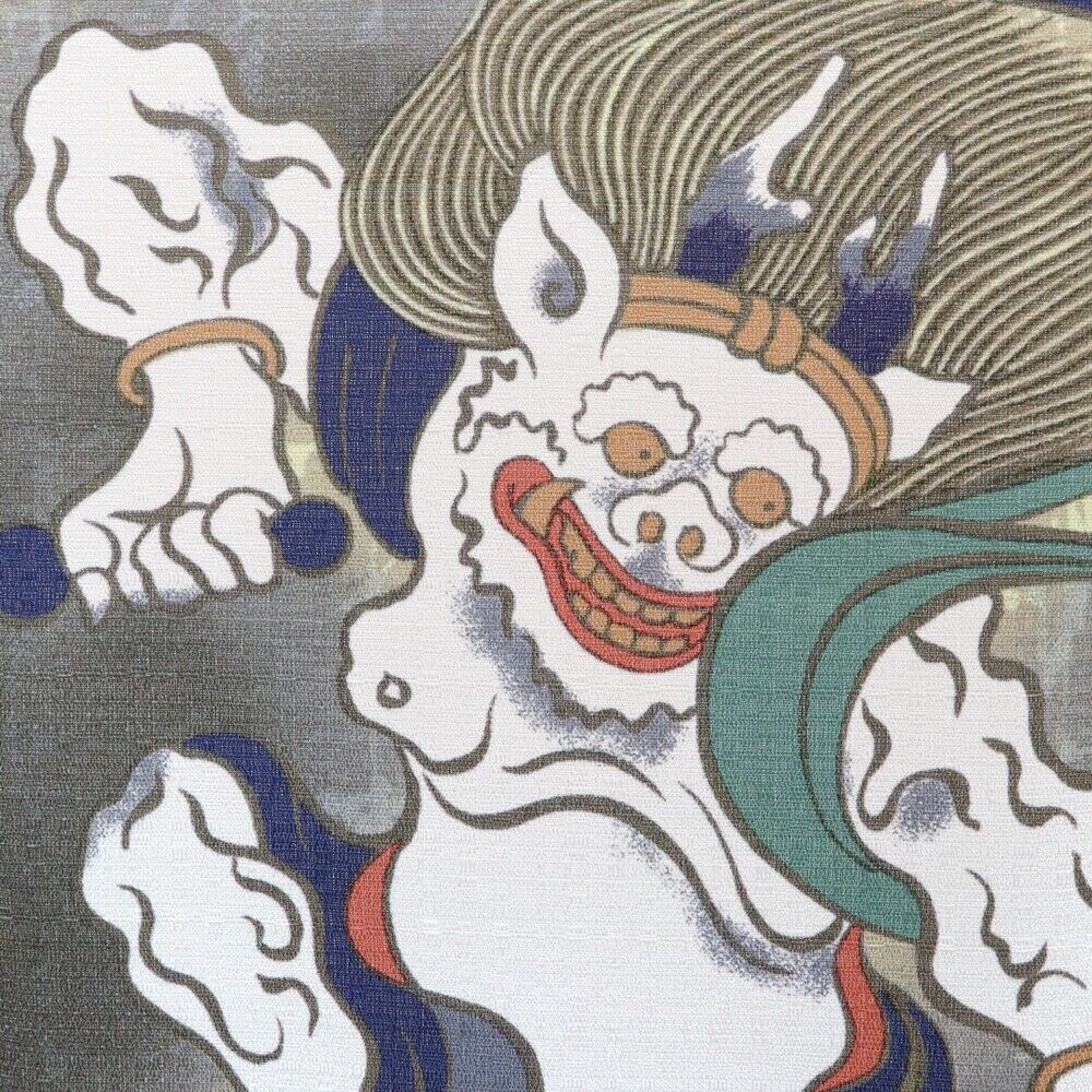 Fujin & Raijin Japanese Noren Door Decorate Curtain Room Divider Drapes