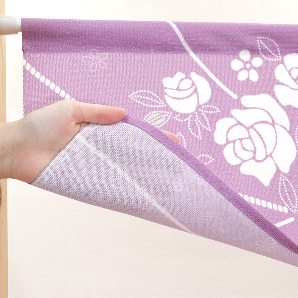 Made to Order Extra Short Size Japanese Noren Door Curtain Twisting Rose