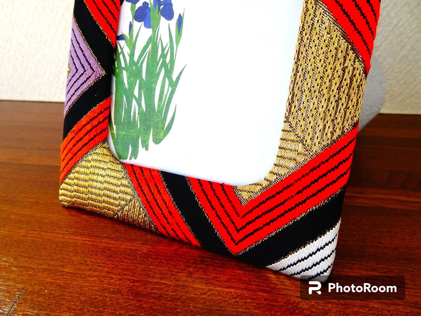 Handcrafted Japanese Kimono Photo Frame, Luxury, Unique Oriental Decor Gift Item.