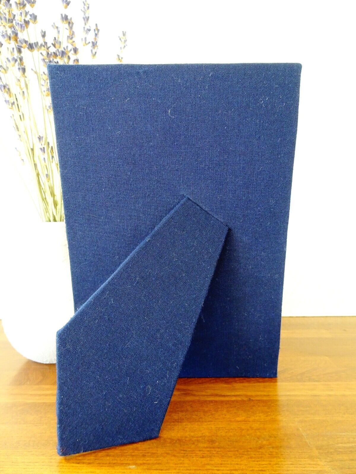 Handcrafted Japanese Kimono Photo Frame, White, Unique Oriental Decor Gift Item