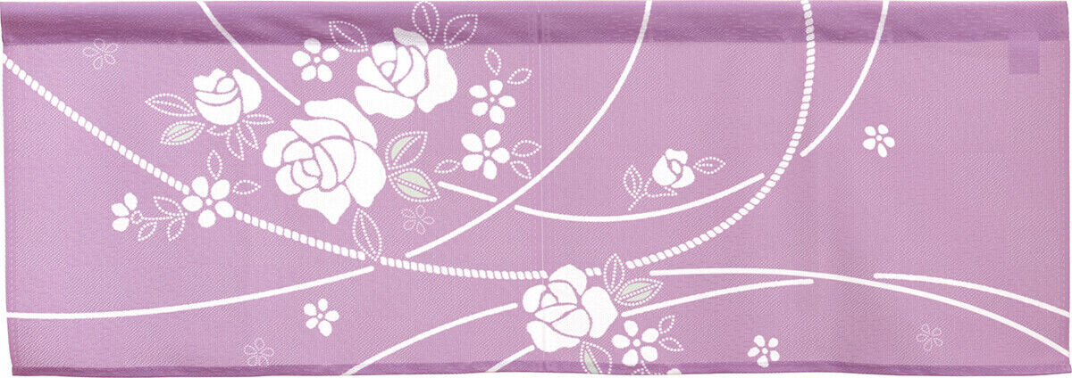 Made to Order Extra Short Size Japanese Noren Door Curtain Twisting Rose