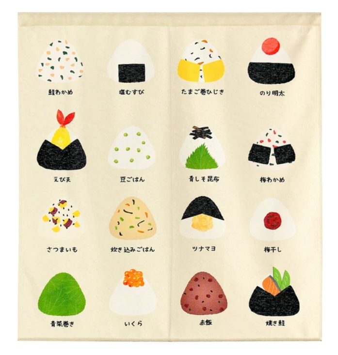 Onigiri Rice Ball Omusubi Japanese Noren Door Curtain Room Divider 85×90cm