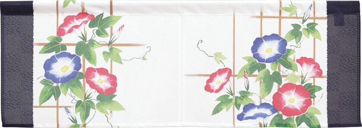 Made to Order Extra Short Size Japanese Noren Door Curtain Morning Glory