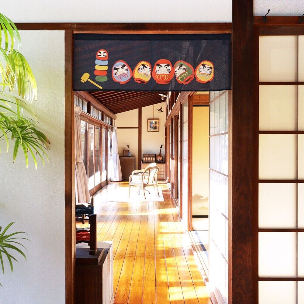 Made to Order Extra Short Japanese Noren Door Curtain Resilient Daruma