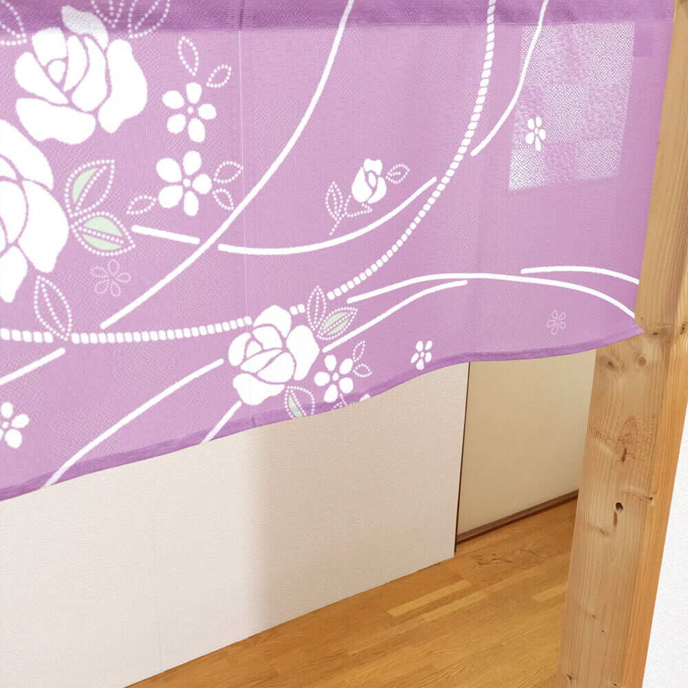 Made to Order Extra Short Size Japanese Noren Door Curtain Twisting Rose
