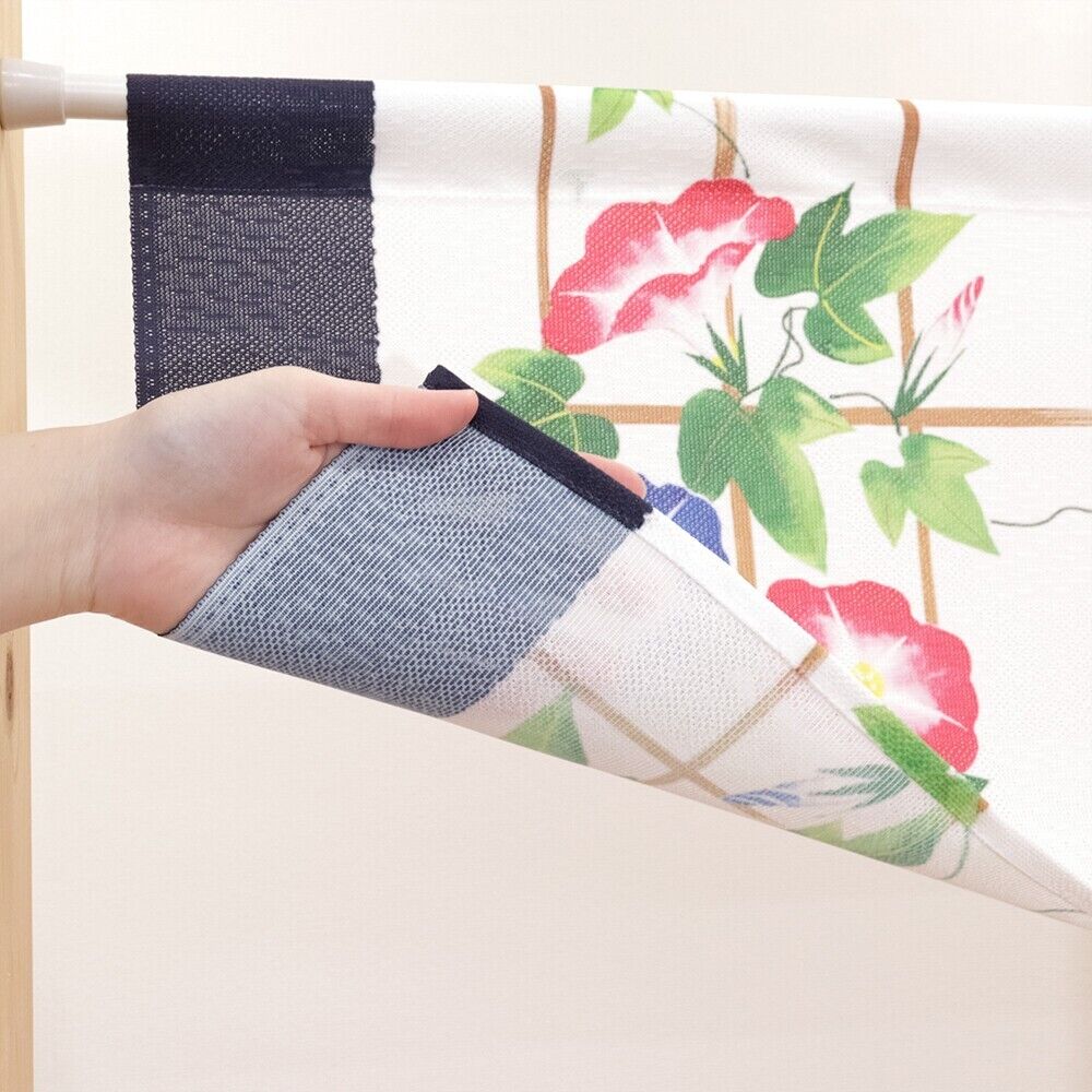 Made to Order Extra Short Size Japanese Noren Door Curtain Morning Glory
