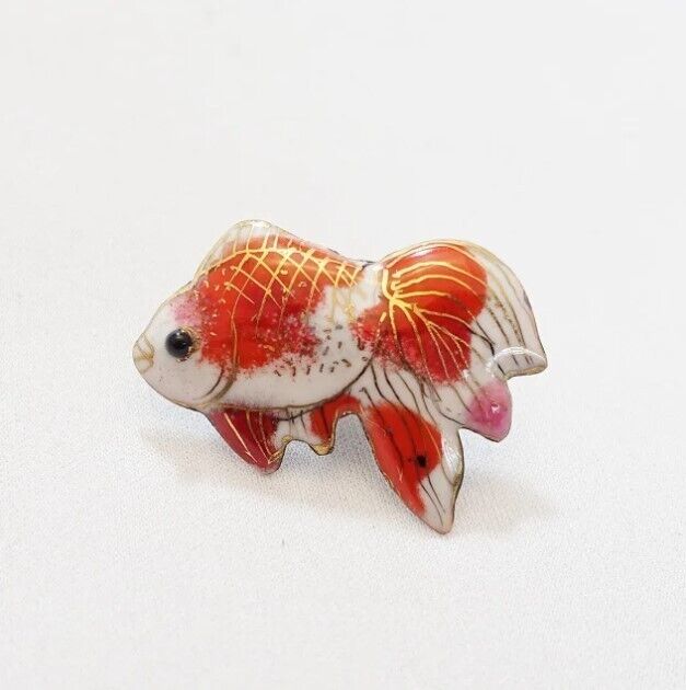 GoldFish - Japanese cloisonné enamel Pin Badge Pin Brooch Made-to-order NEW
