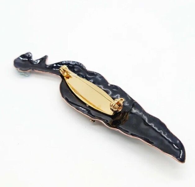 White Peacock - Japanese cloisonné enamel Pin Brooch Made-to-order NEW