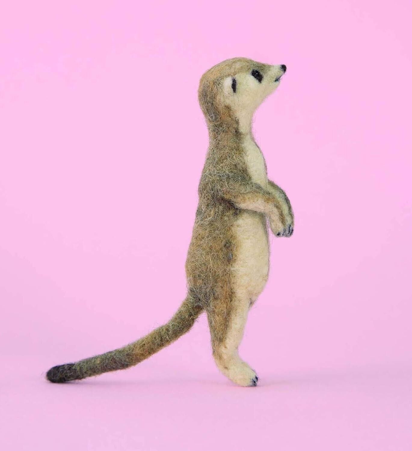 Hamanaka Needle Felting Kit: Crafting Cute Animals with Wool - Meerkat