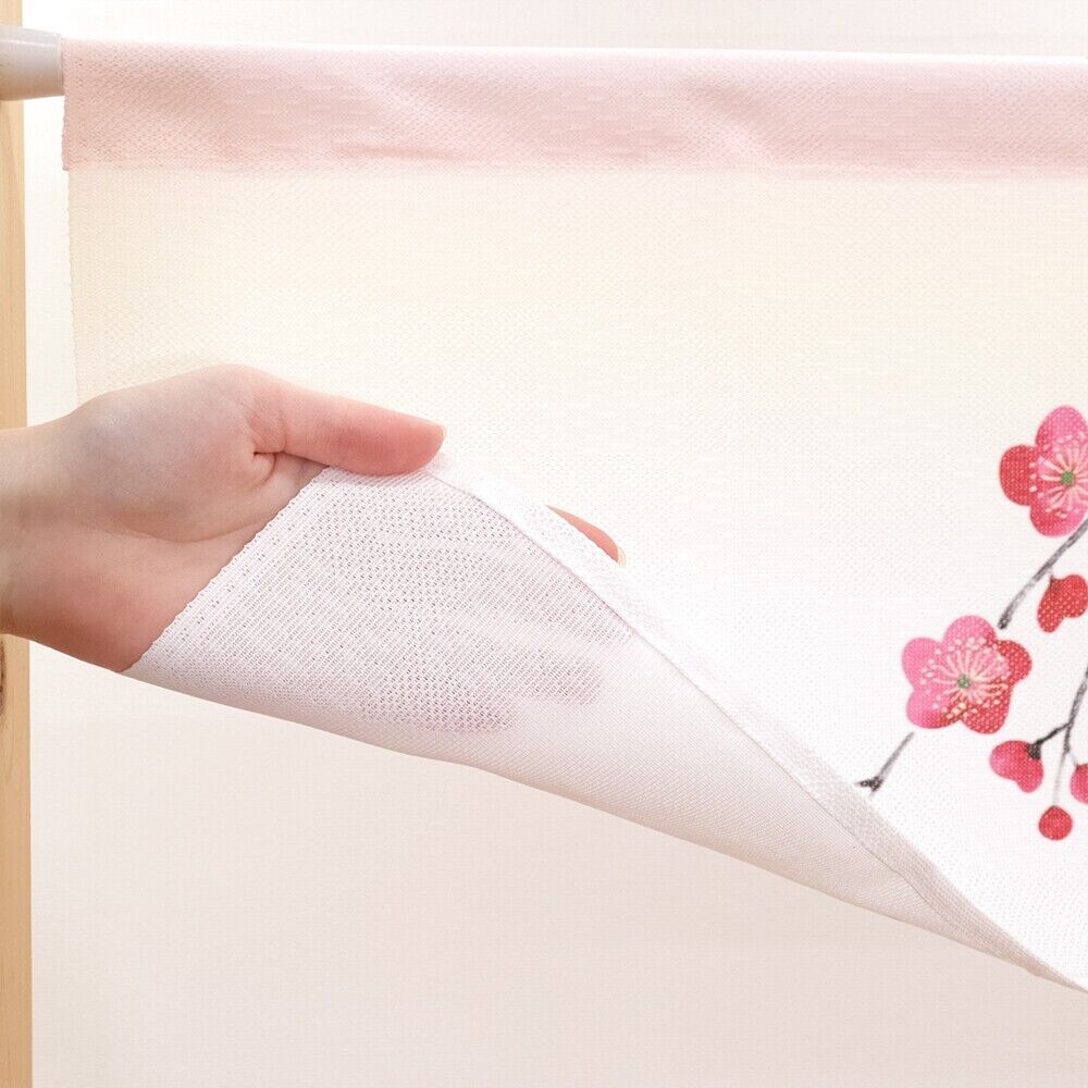 Made to Order Extra Short Japanese Noren Door Curtain Weeping Plum Blossoms