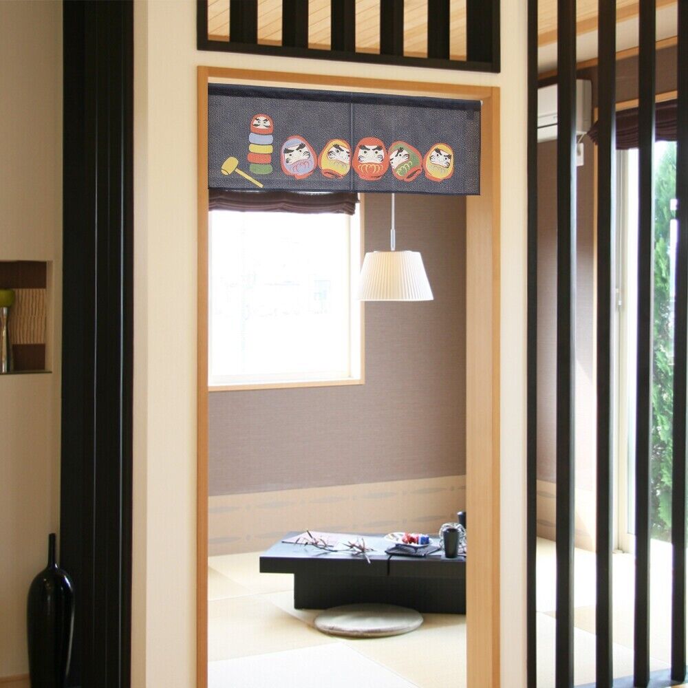Made to Order Extra Short Japanese Noren Door Curtain Resilient Daruma