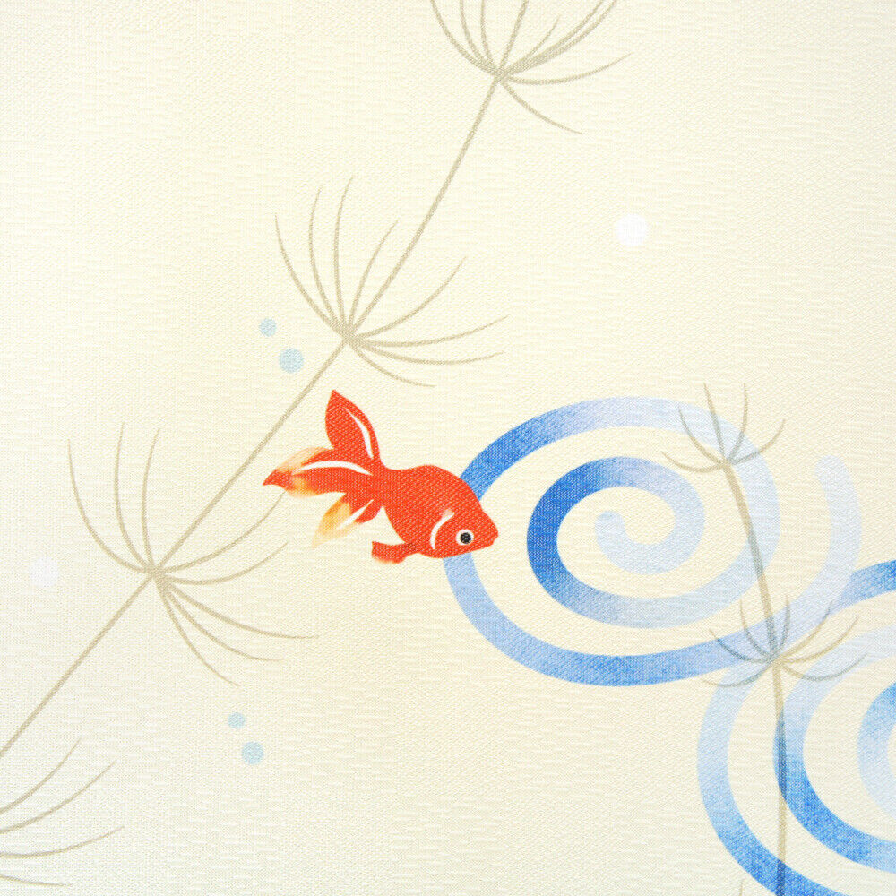Made to order Short Size Japanese Noren Door Curtain Ripple Goldfish