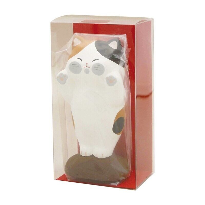 Squishy-Faced Cat Ceramic Toy Decoration Window Decor Ornament RYUKODO Japan