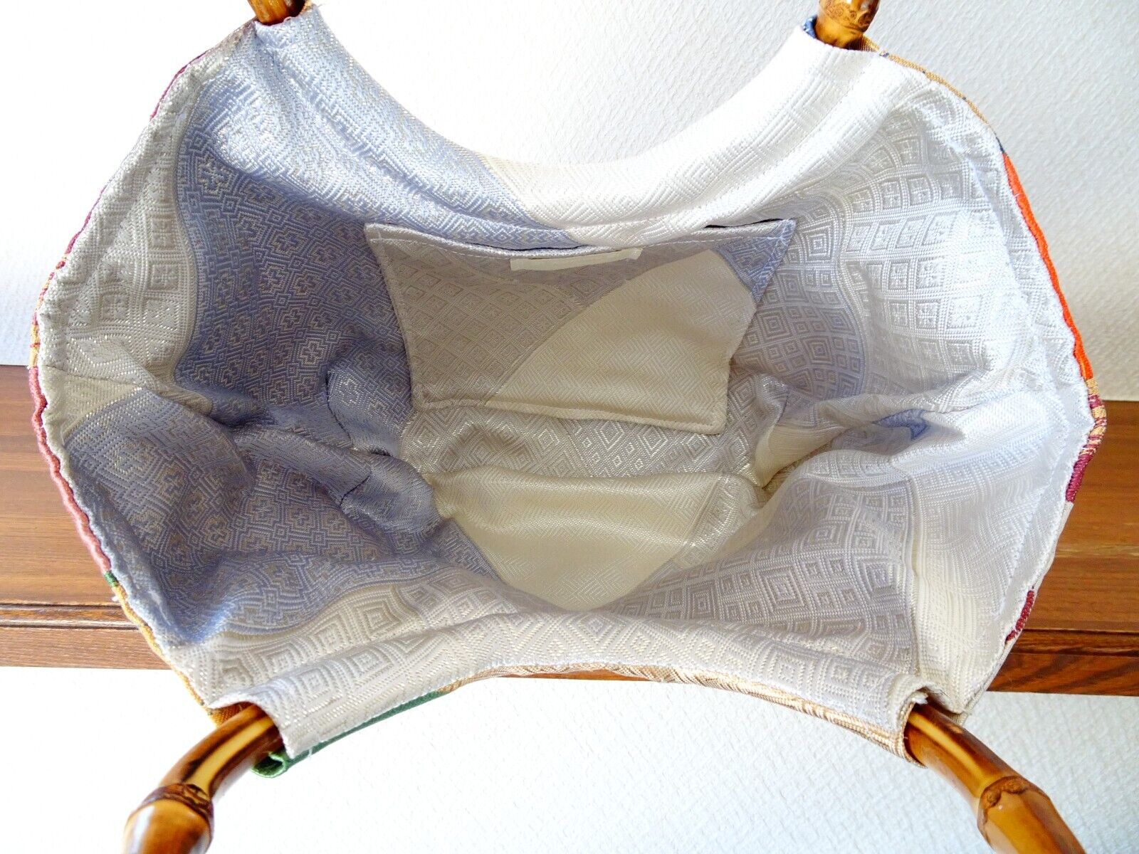 Handmade Japanese Kimono Clutch Bag, Vintage Silk, Elegant Floral Design