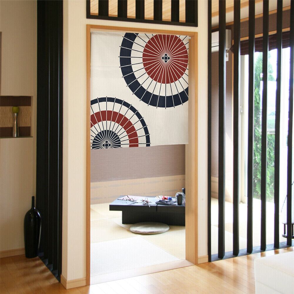 Made to order Short Size Japanese Noren Door Curtain Two Umbrellas