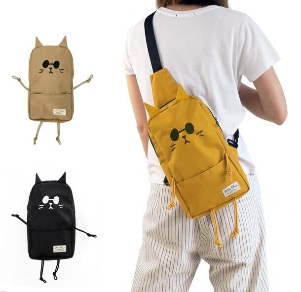 SMILER Unisex Lightweight Crossbody Bag Shoulder Bag " Cat Buddy Bag " 3 colors