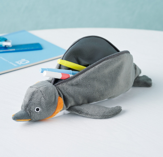 SETOCRAFT Penguin Plush Toy Pencil Case Pen Holder Multi Purpose Small Pouch