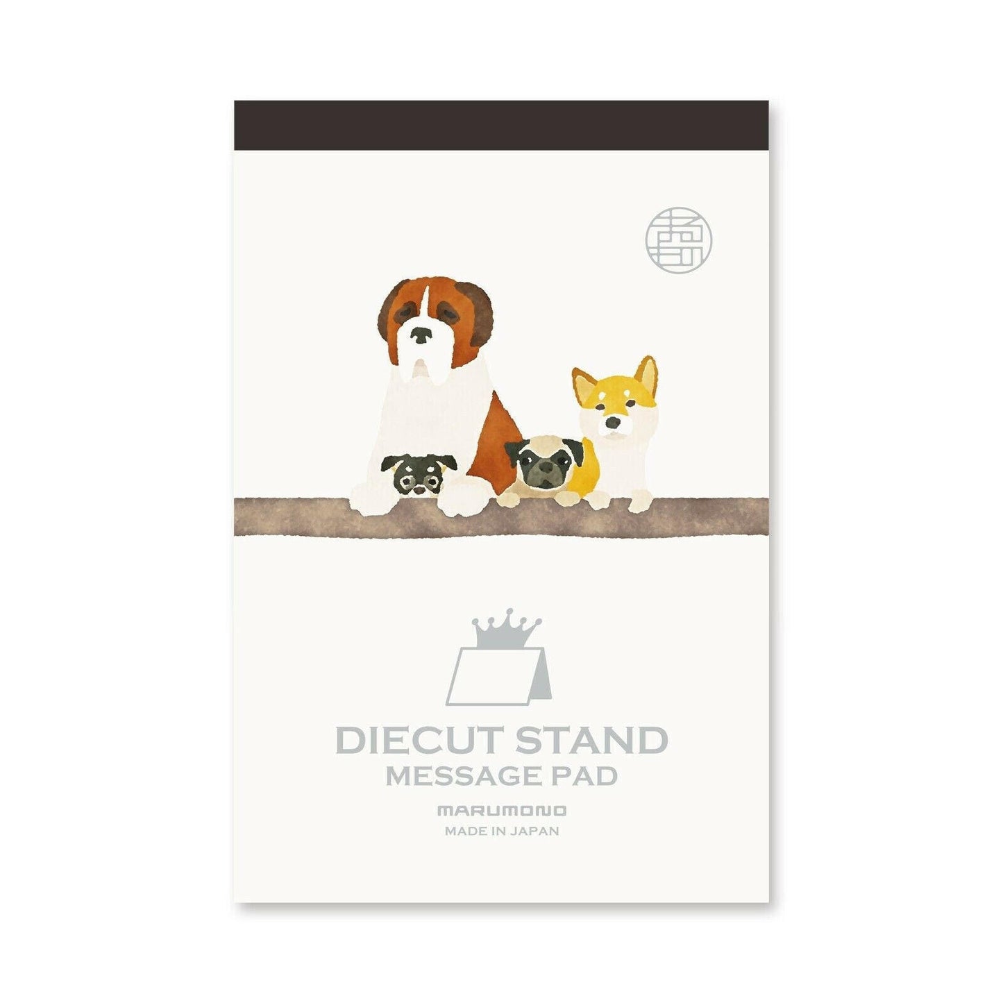 Dog design Pop-Up Die-Cut Standing Up Message Cards Book Note Pad - 50 sheets