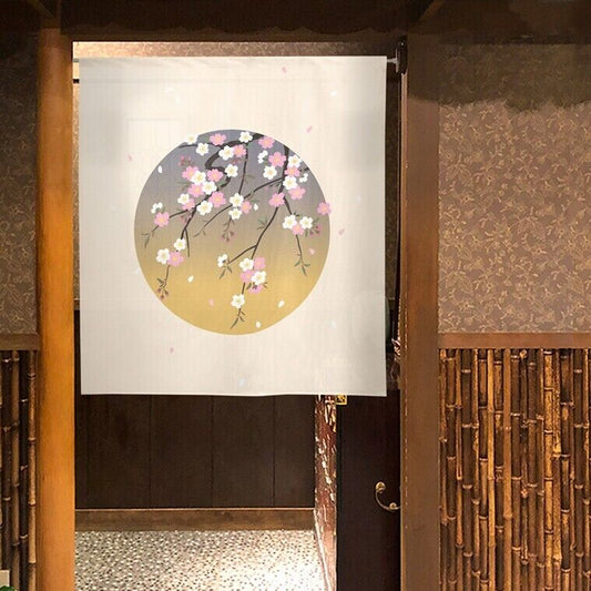 Made to order Short Size Japanese Noren Door Curtain Cherry blossoms Window