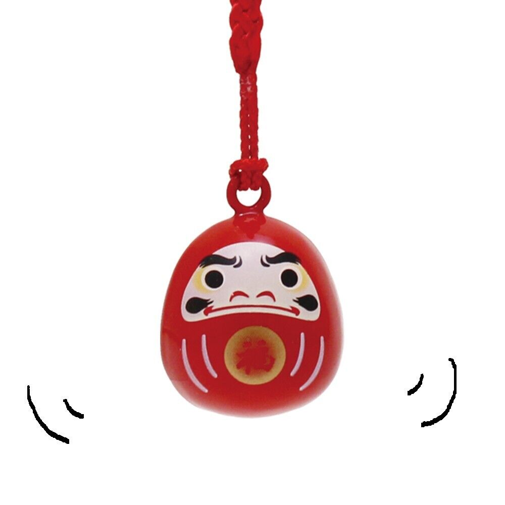 Ryukodo Japanese Keychain Charm Red Daruma Wish Making Good Luck Health & Wealth
