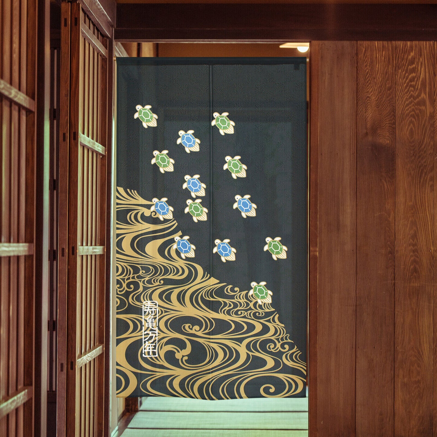 Made to order Premium Japanese Noren Door Curtain Room Divider：Turtle Fortune
