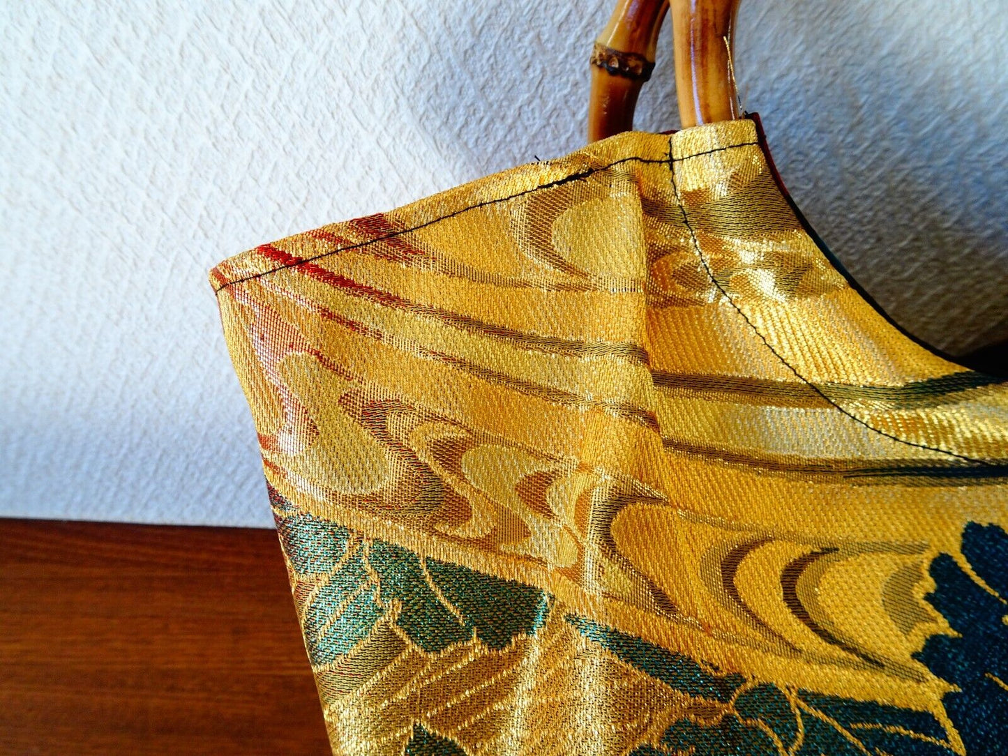 Handmade Japanese Kimono Handbag, Vintage Silk, Elegant Granny Bag, Unique Gift