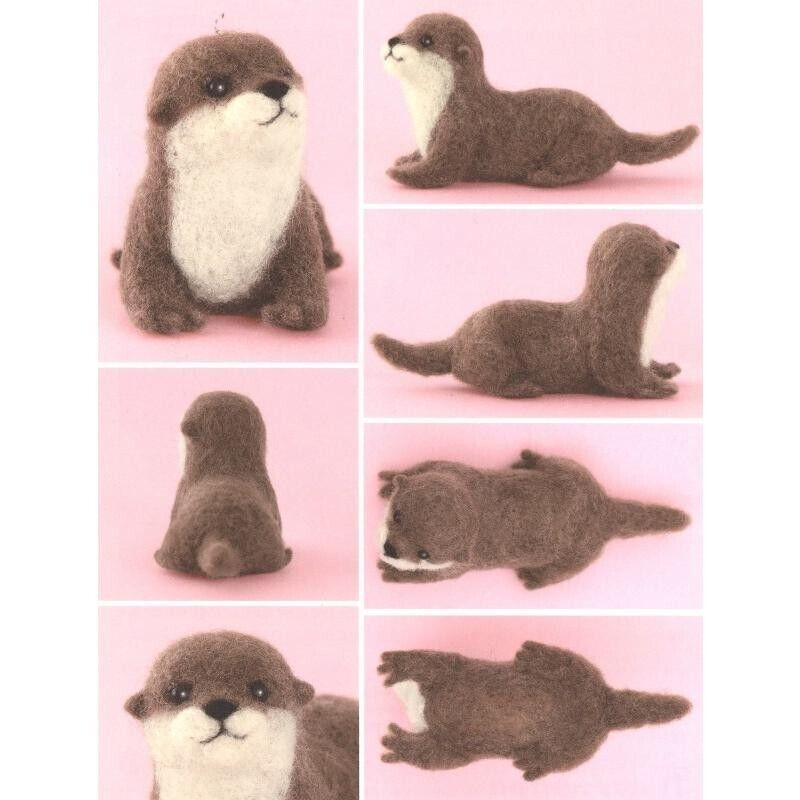 Hamanaka Needle Felting Kit: Crafting Cute Animals with Wool - Kawauso, Otter