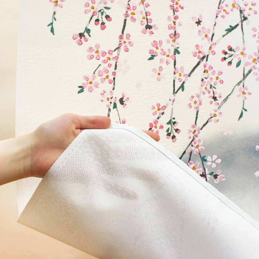 Made to order Premium Japanese Noren Door Curtain Sakura & 7 Owls