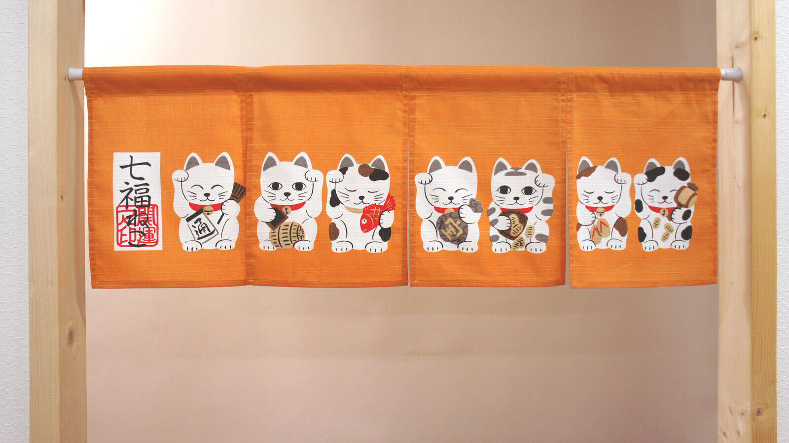 Maneki neko Lucky Cat Japanese Noren Door Curtain Entrance decoration Curtain