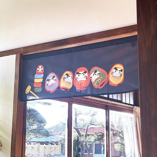Made to Order Extra Short Japanese Noren Door Curtain Resilient Daruma