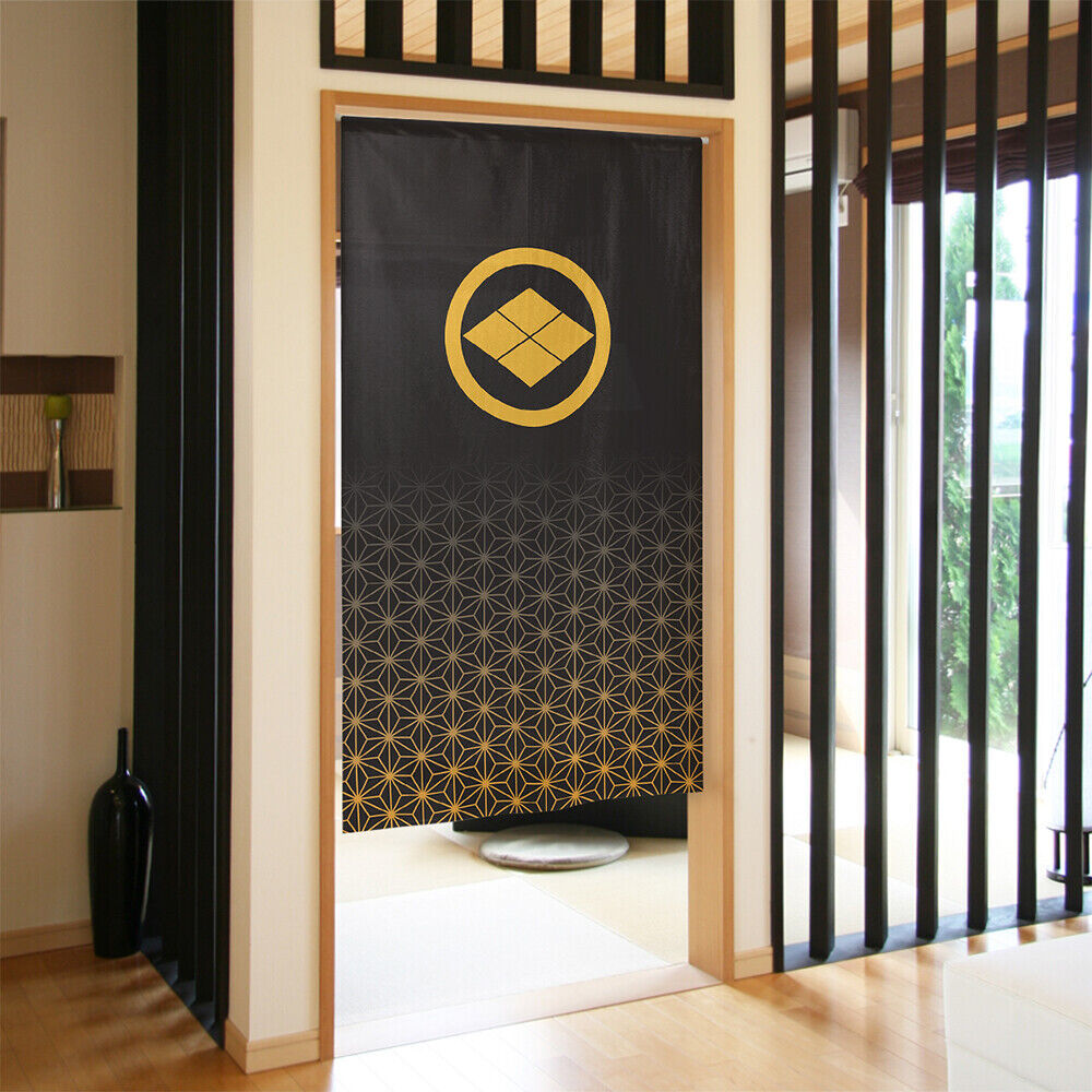 Kamon Japanese Family Crest Noren Door Curtain Room Divider - Takeda Diamond