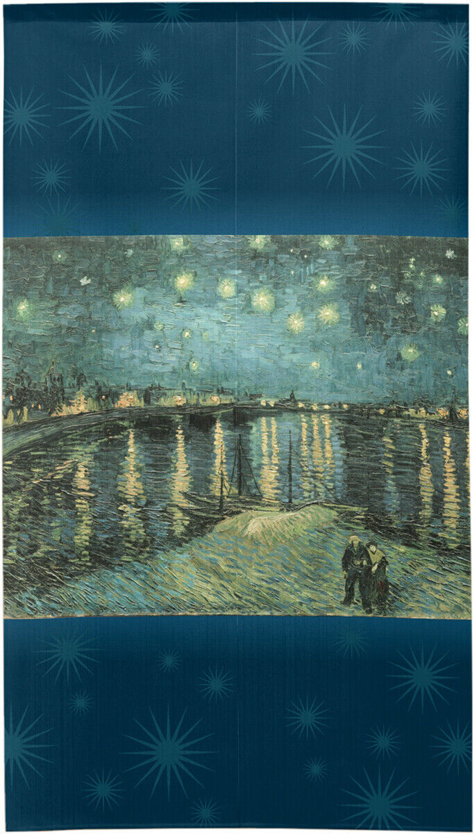 Vincent van Gogh - Starry Night Over the Rhone Noren Door Curtain Made to order