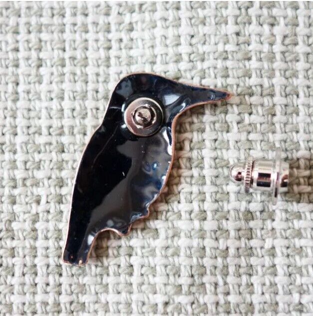 Kingfisher - Japanese cloisonné enamel Pin Badge Brooch Made-to-order NEW
