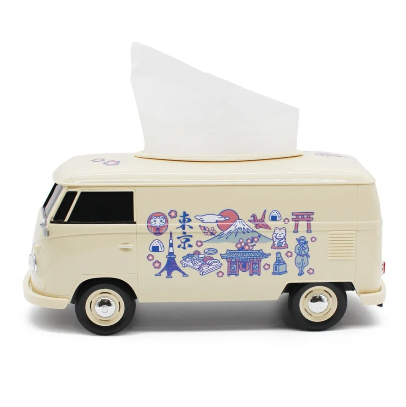 Volkswagen Bus Tissue Case with Cup holder - Japan Design Tokyo Version NEW