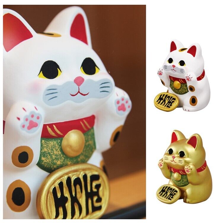 Ryukodo Squishy Faced Lucky Cats.