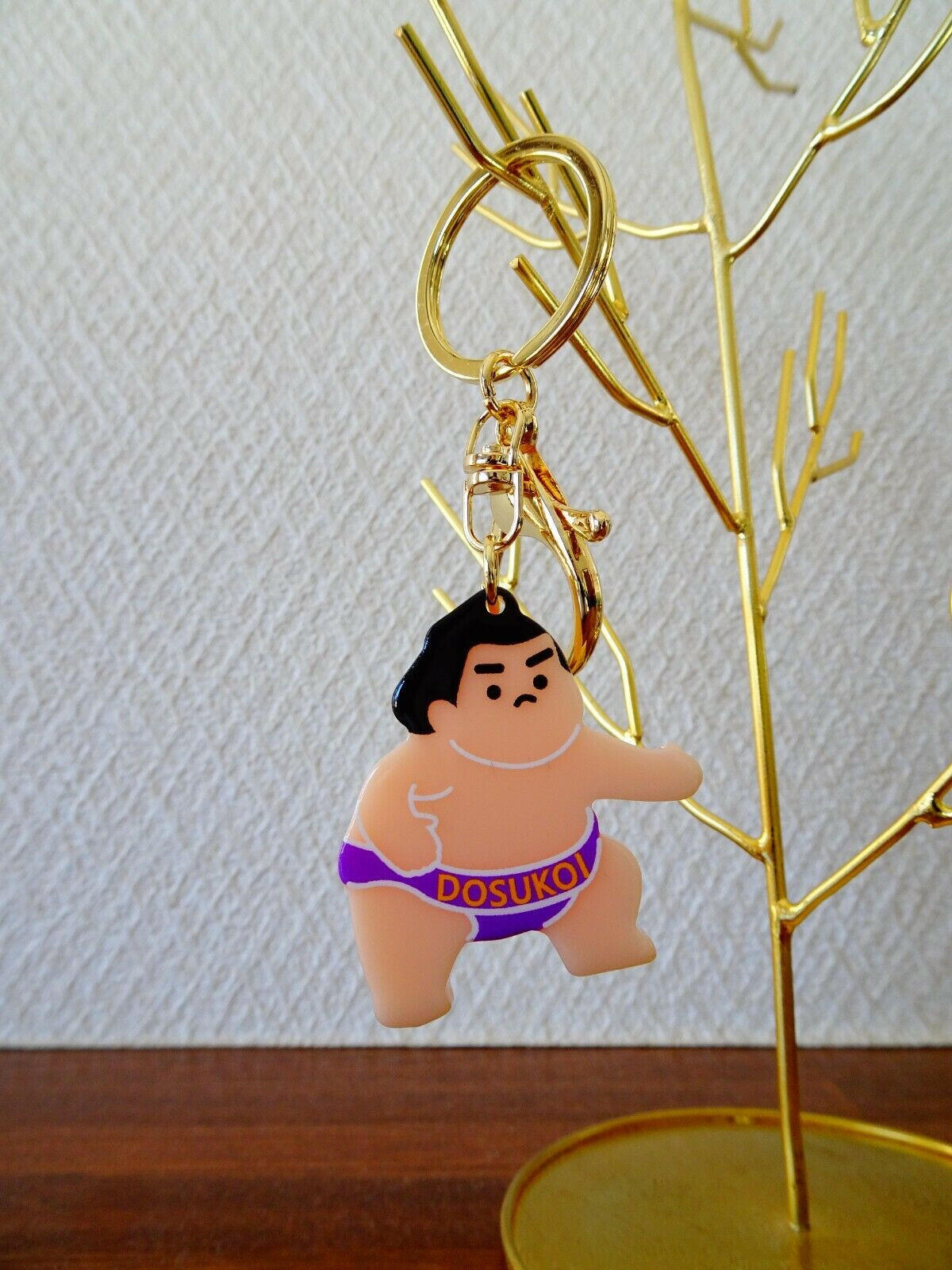 Acrylic Sumo Wrestler Keychain - Japanese Culture Accessory for Your Keys