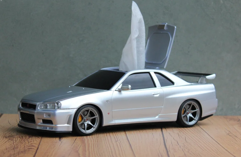 Nissan Skyline GT-R GTR BNR34 Wet Tissue Case.