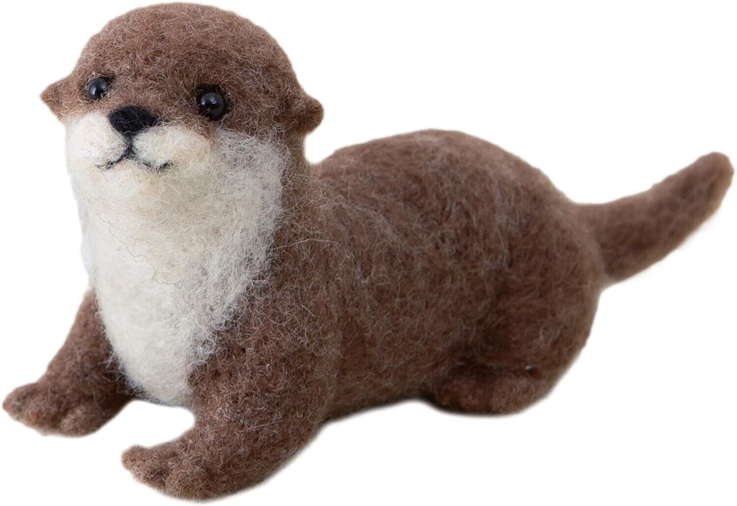 Hamanaka Needle Felting Kit: Crafting Cute Animals with Wool - Kawauso, Otter