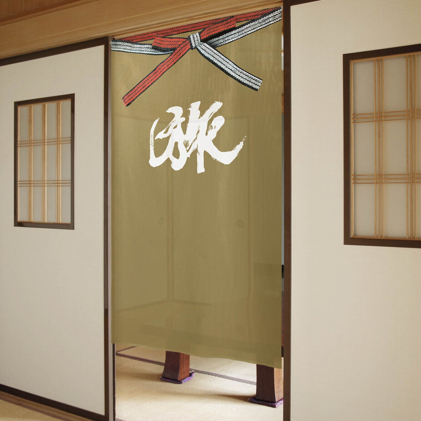 Japanese Noren Door Curtain Room Divider - Journey in Kanji, Chinese Character