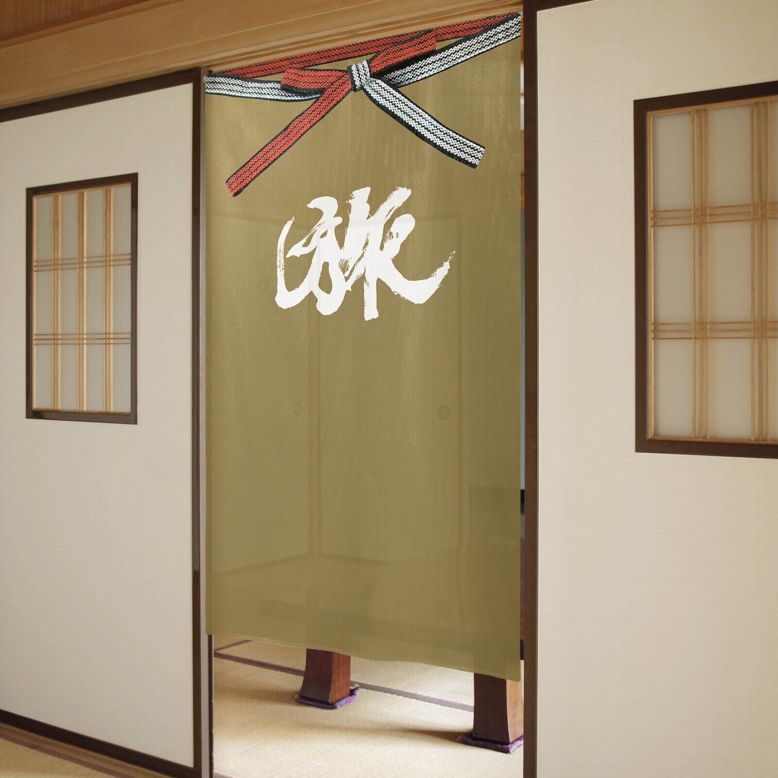 Japanese Noren Door Curtain Room Divider - Journey in Kanji, Chinese Character