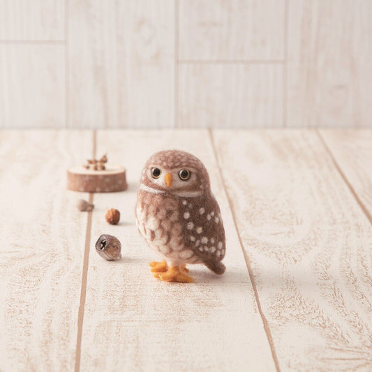Hamanaka Needle Felting Kit: Crafting Cute Animals with Wool - Little Owl