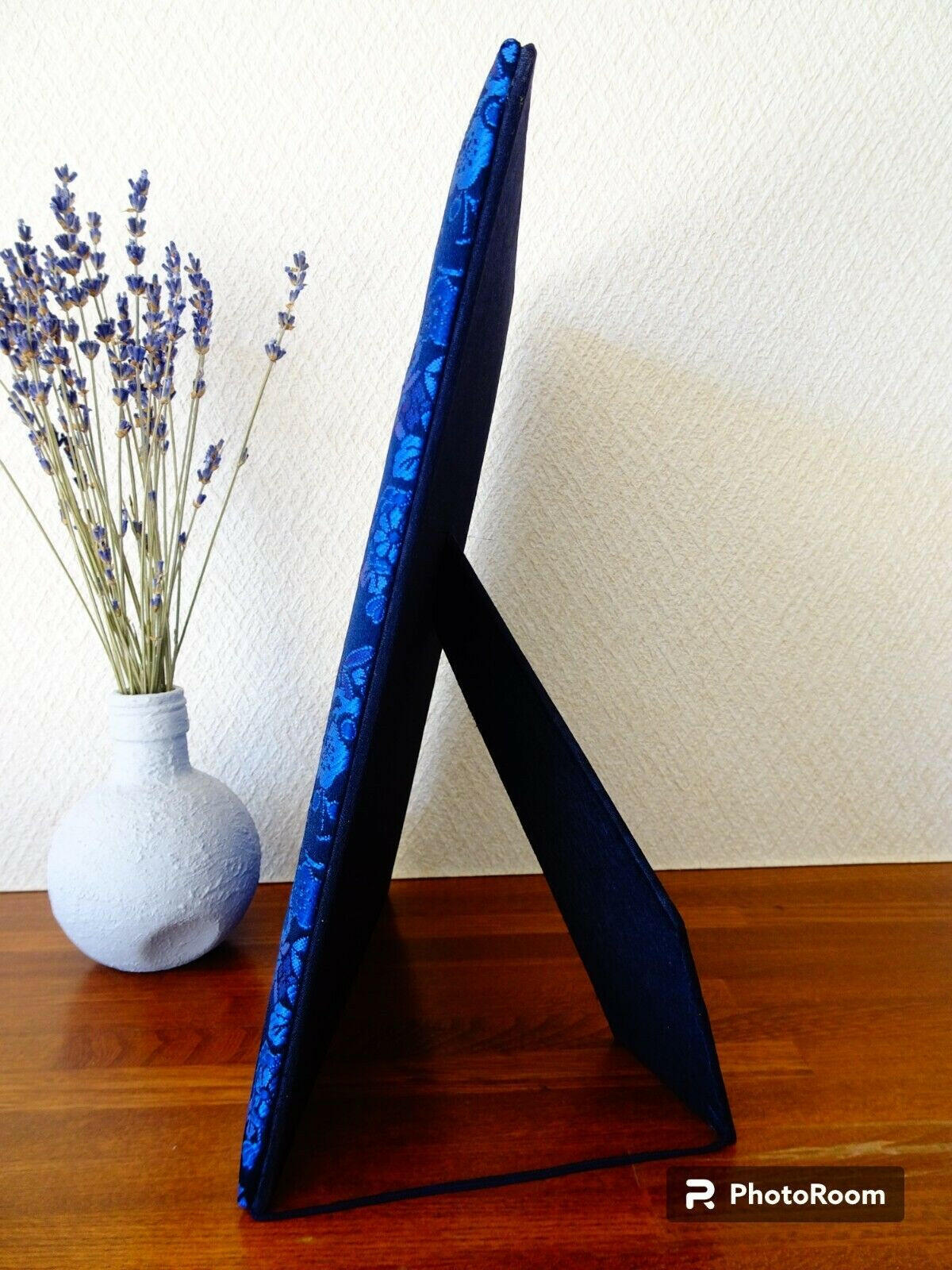 Handcrafted Japanese Kimono Photo Frame, Blue, Unique Oriental Decor Gift Item