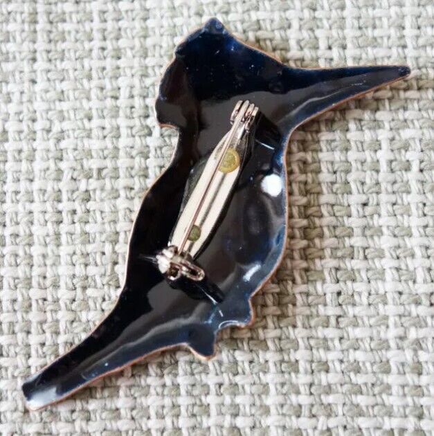 Crested Kingfisher - Japanese cloisonné enamel Mini Brooch Made-to-order NEW