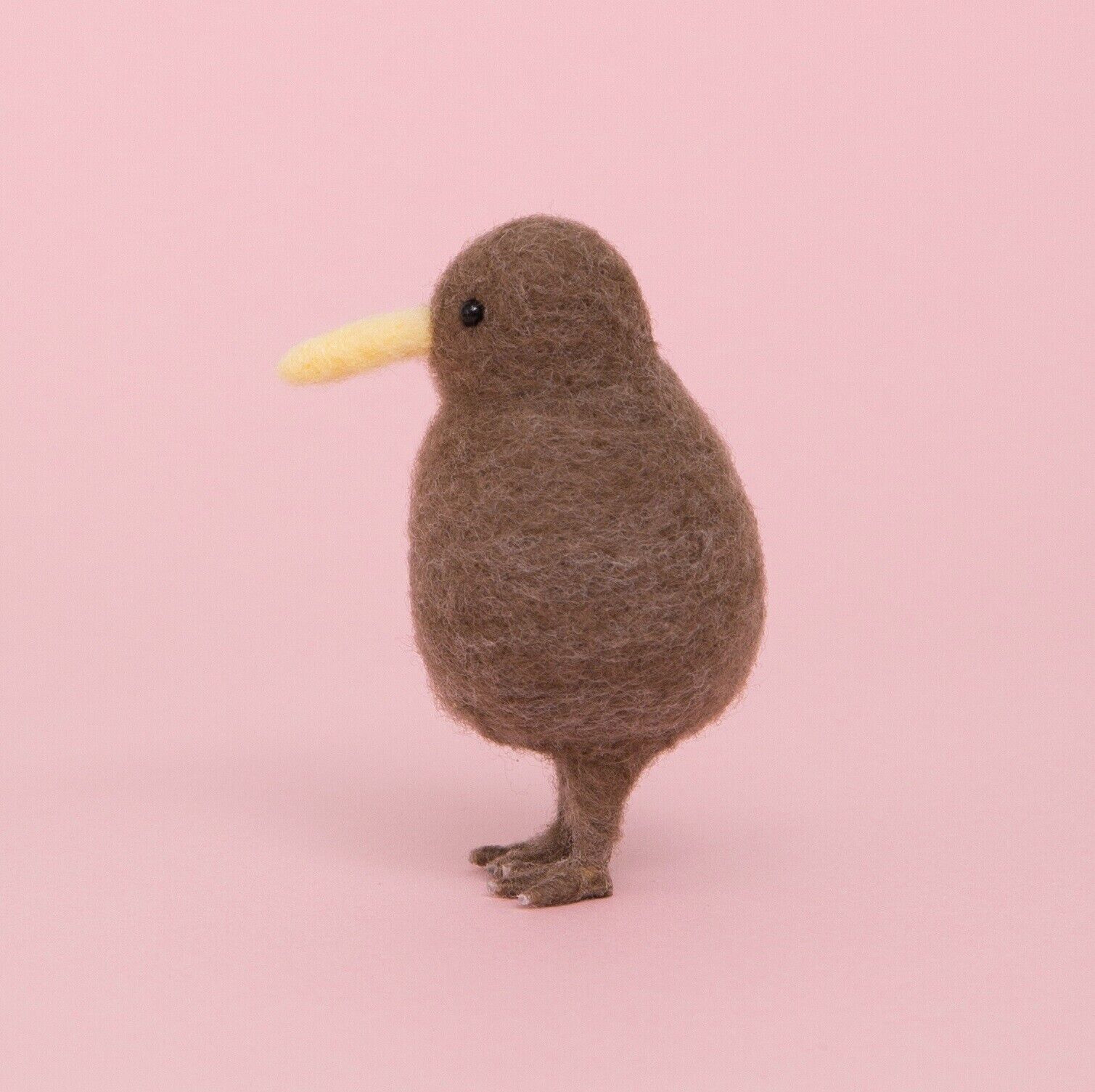 Hamanaka Needle Felting Kit: Crafting Cute Animals with Wool - Kiwi Bird