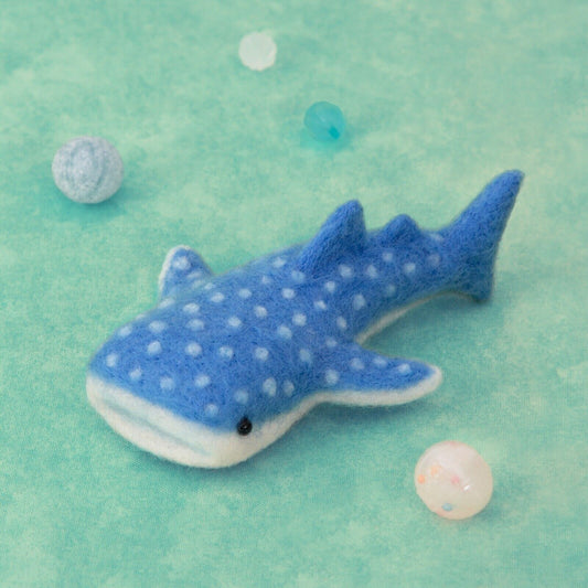 Hamanaka Needle Felting Kit: Crafting Cute Animals with Wool - Whale Shark NEW